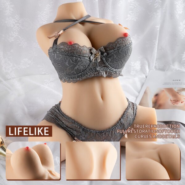 Silicone Sex Doll for Men Male Masturbators, Realistic Adult Sex Doll Ass Buttock Sex Toy for Men, Pussy Ass with Deep Vagina Anal Textured Holes 1:1, Female Torso Sex Toy Butt-Flesh